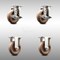 Service Caster 4 Inch 316SS High Temp Glass Filled Nylon Top Plate Caster Brake 2 Rigid, 2PK SCC-SS31620S414-GFNSHT-TLB-2-R-2 - alternate 1